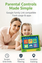 10.1 Inch Kids Tablet with Shockproof Case | Android 14, 64GB+8GB RAM, 12H Battery | Parental Control, Google Kids Space & Preloaded Educational Apps | WiFi 6, HD Display, Ages 3-12