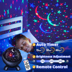 One Fire Kids Night Light Projector,15 White Noise+15 Color+Bluetooth Baby Light Projector Night Light for Kids,Remote+Dimmable Projector Night Light,Star Night Light Projector for Kids Room