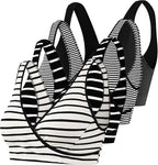 SUIEK 4 Pack Nursing Sleep Bra Maternity Bralette Cotton Breastfeeding Bras