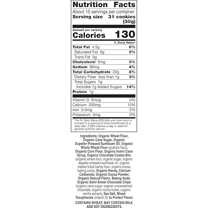 Annie's Organic Friends Bunny Grahams, Chocolate Chip, Chocolate, and Honey Baked Graham Snacks, 11.25 oz