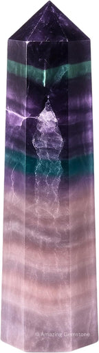 Amazing Gemstone Fluorite Crystal Towers - Natural Healing Crystal Point Obelisk for Reiki Healing and Crystal Grid (2 Inch to 3 Inch)