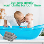 San Francisco Baby Washcloths for Newborn – Rayon from Bamboo Washcloths, Baby Wash Cloths Soft, Wash Cloths for Babies, Baby Wash Cloth – 6 Pieces, Gray