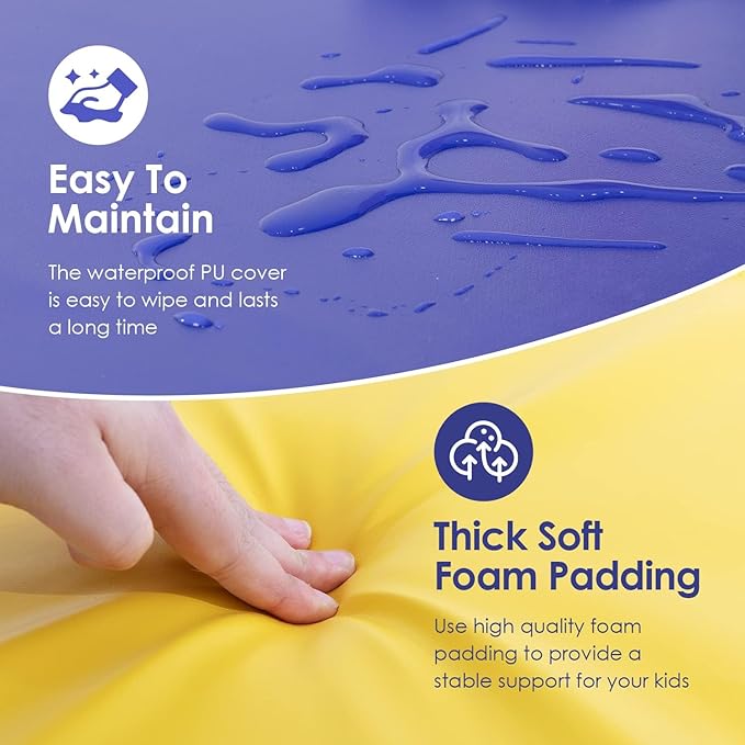 PayLessHere Climbing Toys for Toddlers 5 Piece Corner Foam Climbing Blocks Set with Soft Foam and Strong Structure for Babies 1-3 Crawling and Sliding Activity Play Indoor (CM, 5 Piece)