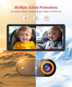 BM5 PRO Baby Car Camera for 2 Kids, 7.2" 1080P Dual Channel Display for Car Seat, Easy Installation with 2 IR Night Vision Cameras, Rear Seat Safety for Babies and Pets