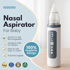 Electric Nasal Aspirator for Babies – Gentle Electric Nose Suction for Baby - Adjustable Suction, Calming Music & Light – Soft Silicone Tips for Newborn and Infant Congestion Relief – USB Rechargeable
