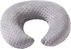 Nursing Pillow and Positioner Breastfeeding and Bottle Feeding, Propping Baby, Tummy Time, Sitting Support, with Removable Polyester Cover, dots Fabric, for Baby Boy Baby Girl (Rose Gray)