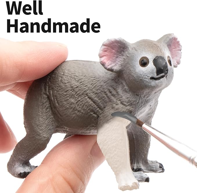 6PCS Australian Animal Figurines Family Toys for Kids, Zoo Safari Animal Figure, Includes Koala,Kangaroo,Platypus Figures with Cubs, Birthday Gift Party Favors Cake Toppers for Boy Girl