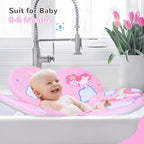 Baby Bath Cushion - Newborn & Infant Lotus Bath Flower Baby with Soft Cover - Travel Bathtub Insert Pad for Kitchen Sink, Shower & Tub - Flower Bathing Pillow with Patented Comfort & Support (Unicorn)