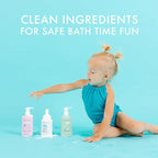 Dabble & Dollop Beachy Bundle, Natural Bubble Bath, Body Wash, Shampoo for Kids, Paraben & Sulfate Free, Vegan, Gluten-Free, Tear-Free, Honeydew Melon, Vanilla & Coconut (Set of 3)