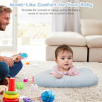 Baby Lounger for Newborn, Bionic Design Baby Lounger, Soft Organic Cotton Breathable Lounger for Infants 0-18 Months (Grayinsh Blue)