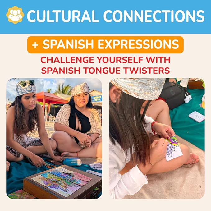 Spanish English Affirmation Motivational Cards for Women | Chakra Puzzles Coloring & Tongue Twisters Pharses Bilingual Flash Cards Learn Spanish and Heal