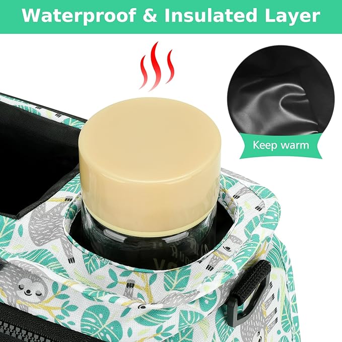 Accmor Universal Stroller Organizer with Insulated Cup Holder Detachable Phone Bag and Shoulder Strap,Stroller Bag Caddy Organizer Fits for Uppababy, Baby Jogger, Britax Strollers