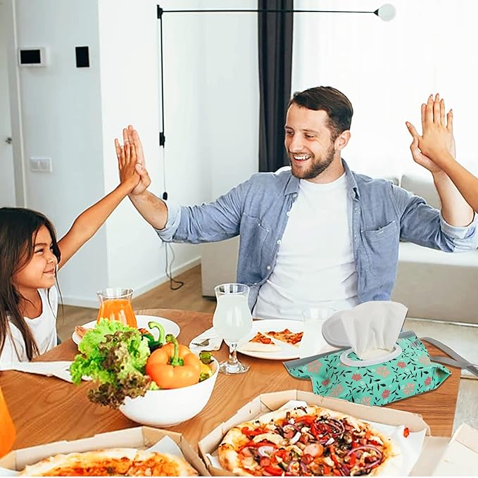 FEBSNOW 2 Pack Baby Wipe Pouch, Portable Wet Wipe Holder Container, Reusable and Refillable Travel Wet Wipes Dispenser Case