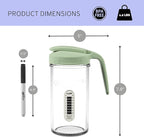 Masontops Breast Milk Storage Kit - 24oz Airtight Mason Jar with Handle, Marker & Stick-on Thermometer for New Moms