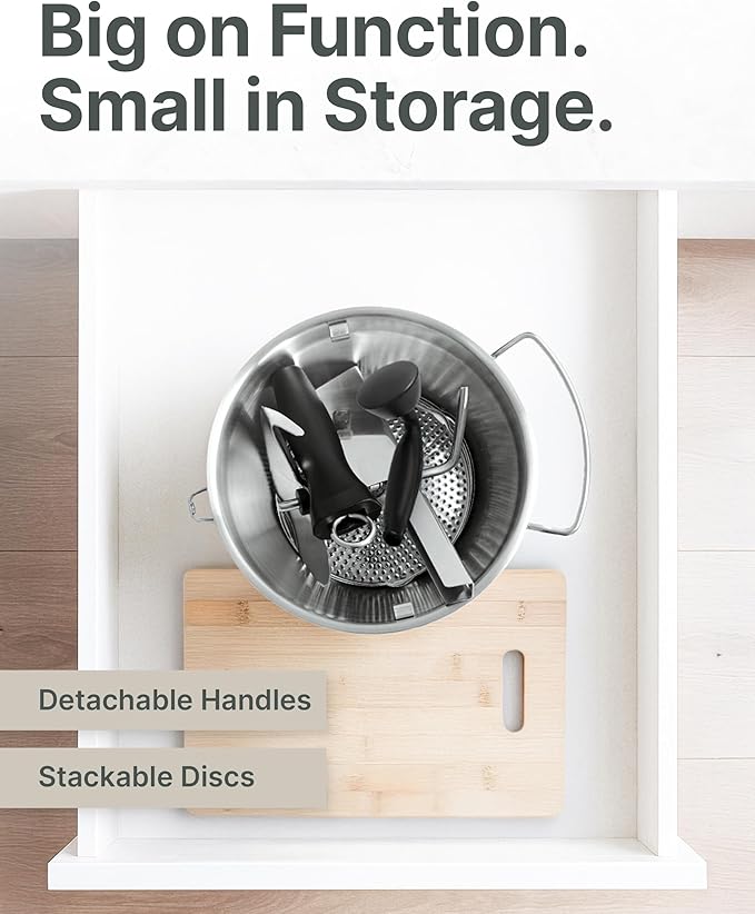 Stainless Steel Food Mill with Detachable Handles – Hand Crank Grinder for Baby Food, Tomato Sauce & Mashed Potatoes – Includes 3 Discs – Easy to Use & Clean – Great for Home Chefs, Parents & Canning