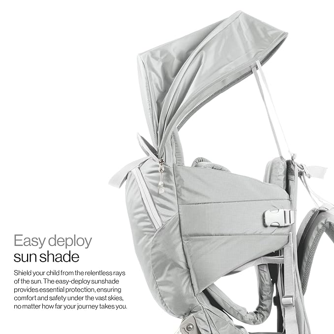 Vandra™ Glacier - Scandinavian Hiking Baby Carrier Backpack - Gravity Lock™ Hard-Shell Frame - Nest Child Carrier for Toddler & Kids - Dust Bag, Alu Tag & More Included