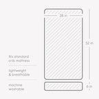 Little Unicorn Fitted Crib Sheet | 100% Cotton Muslin | Super Soft | Sized for Standard Baby Crib & Toddler Mattress | Machine Washable | 52” x 28” x 6” (Evergreen Plaid)