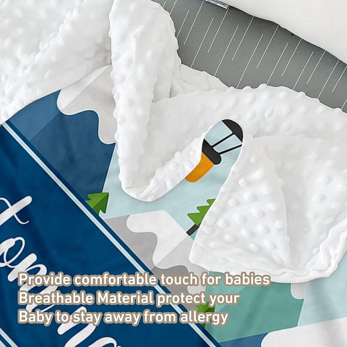 Personalized Baby Crib Bedding Set, Custom Name Hot Air Balloon Pattern Nursery Bedding Set 3 Pcs, Baby Blanket Fitted Crib Sheet Changing Pad Cover, Personalized Nursery Decor Gift for Newborns Boys