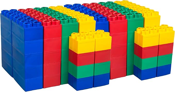 Big Blocks for Kids Ages 4-8, Indoor & Outdoor Blocks for Kids Jumbo Games, Large Building Blocks (96 PC) Standard Set
