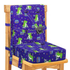 Toddler Booster Seat for Dining Table, Adjustable Safety Buckle Child Booster Seat with Backrest, Waterproof Washable Portable Booster Cushion Non-Slip Bottom (Blue)