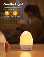 JolyWell Night Lights for Kids with Stable Charging Pad, Touch Control&Timer Setting, ABS+PC Baby Egg Lamp for Breastfeeding，Pink