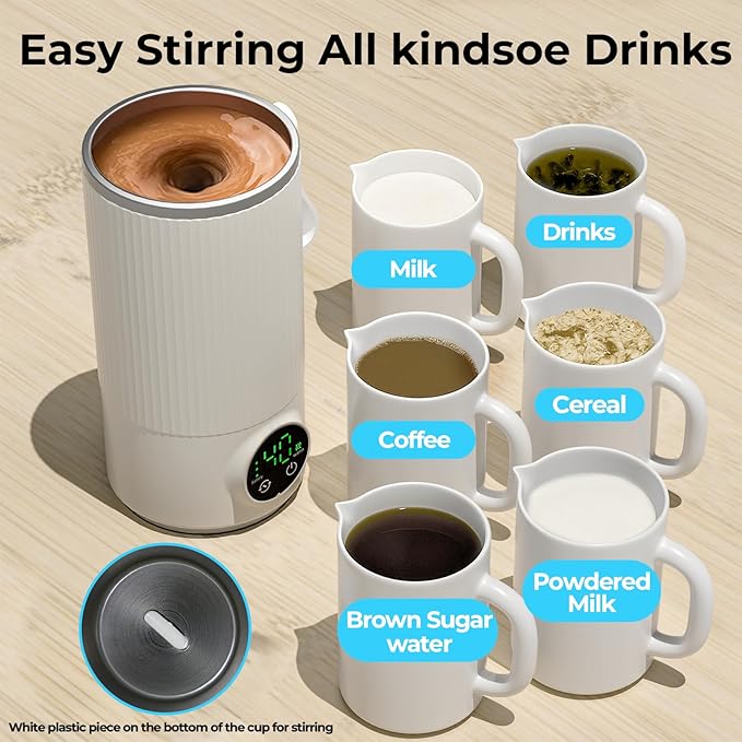 Portable Bottle Warmer for Travel,12 oz Baby Bottle Warmer,Built-in Mixer,Fast & Even Heating Formula to Keep Nutrient,Defrost,Leakproof,Accurate Temp Control,Keep Warm for a Long Time,Gift