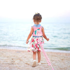 Toddler Leash-Baby Walking Safty Harness and Child Anti Lost Wrist Link for Girls/Boys Travel (Pink)