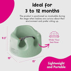 Bumbo Infant Floor Seat Baby Sit Up Chair and Sitting Support for 3 to 12 Months Old with 3 Point Adjustable Safety Strap, 2 Pack, Hemlock Green