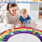 Activity Wall Busy Board for Toddlers: Montessori Sensory Toys- Sensory Wall Panel for Kids Playroom Daycare Learning Center Rainbow