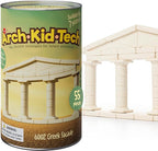 Taksa Toys Ancient Greek Facade Stem Toys Unique Educational Stackable Building Blocks, for Kids Ages 7 8 9 10+ Years Old, Indoor Architectural Kit Learning Games, Montessori Toys for Children, 55 Pcs