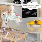 Portable Booster Seat,Toddler Baby Seat with Tray for Dining Table Compact Floor Chair for Camping Lawn Beach Babies Travel 6-36 Months
