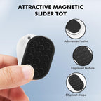 Metal Fidget Slider Toy: Metal Poker Fidget Slider, Magnetic Oval EDC Fidget Toys for Adults, Magnetic Metal Clicker for Relieving Stress Anxiety, Push Card, Office Coin