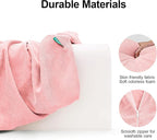 Bed Rail Bumpers Protector, Hospital Bed Rails Padding, Loft Beds and Bunk Beds Bumpers Protector, Premium Soft Memory Foam - Anti-Bump | Fall Prevention, Size 35.4 x 5.5 x 7.9 Inches, Pink