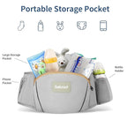 Baby Carrier with Hip Seat,Ergonomic M Position 6in1 Baby Carrier Newborn to Toddler,Head Support and Breathable Mesh Newborn Carrier,Adjustable Baby Holder Carrier for Dad&Mom-Grey