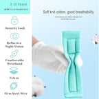 Toddler Harness Walking Leash- Child Anti Lost Wrist Link - Child Safety Harness - Upgrade with Reflective(6.5ft) - for Boys and Girls,Not Easy to Open Without Key (Cyan)