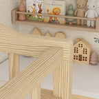 Infant Changing Table in Natural, Solid Wood Structure with Weight Capacity Up to 30LBS, Portable Changing Station for Baby Nursery, New Zealand Pinewood