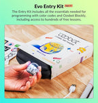 Evo Entry Kit: Interactive Coding Robot, Kids Ages 5+, Includes Color Code Markers, Charging Cable, Zip Case, Access to 700+ STEM Lessons - Educators & Parents, No Coding Experience Required