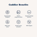 Bearaby Body Pillow - Full Body Pillows for Adults, Pregnancy Pillow - Made from Natural Rubber Foam and Organic Cotton