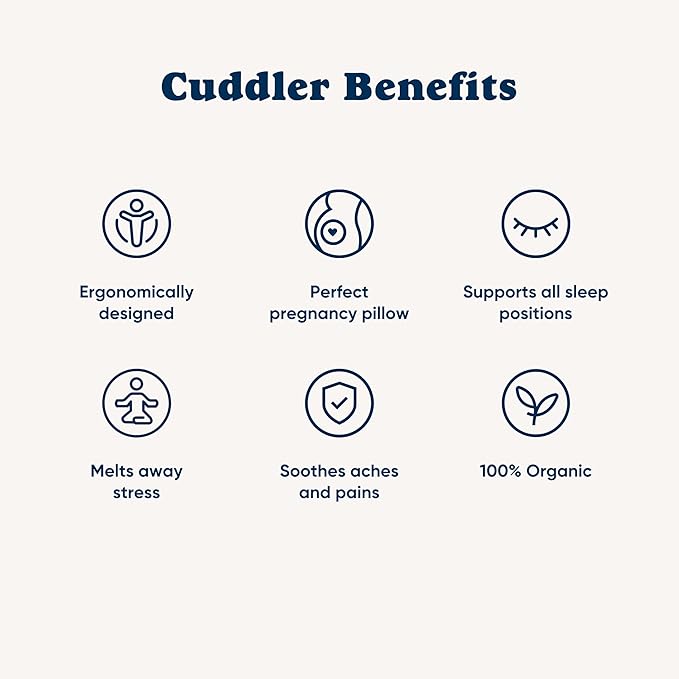 Bearaby Body Pillow - Full Body Pillows for Adults, Pregnancy Pillow - Made from Natural Rubber Foam and Organic Cotton