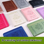 Melsbrinna RFID Passport Holder for Travel, Unisex Adults, Green, Faux Leather, Travel Wallet, RFID Protected