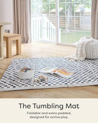 Foldable Baby Tumbling Mat – Foldable Kids Play Mat | Durable, Stylish, and Cushioned Design