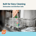 RaZbaby Bunny RaZbuddy w/RaZberry Teething Relief Pacifier – Soothes Sore Gums w/Nature-Inspired Texture, 100% BPA-Free Silicone Teether, Detachable Stuffed Animal – 3 Months+ Teether, Coconut