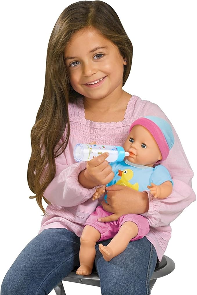 SCOM Baby Doll Bottle Accessories - 6 Pcs Feeding Bottle Toys, Magic Disappearing Milk & Juice, Pretend Play Set with Pacifiers Kids Gift Purple