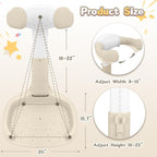 Baby Shower Stand, No-Assembly Baby Bath Stand with Enlarged Anti-Slip Base, Foldable Toddler Shower Standing Support, Soporte para Bañera de Bebe, Ideal Gift for Infant 6–36 Months (Brown)