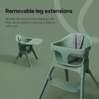 Mompush Olli 7-in-1 Convertible High Chair for Babies and Toddlers – Adjustable Height & Footrest, Dishwasher-Safe Tray, Compact Foldable Design for Easy Storage & Travel, Lightweight Yet Durable