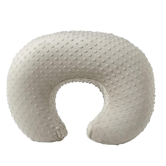 Baby Nursing Pillow and Body Positioner with Premium Slipcover for Breastfeeding for Baby Boys and Girls, Feeding Pillow with Breathable Comfortable Pillowcase (Tidal Foam)