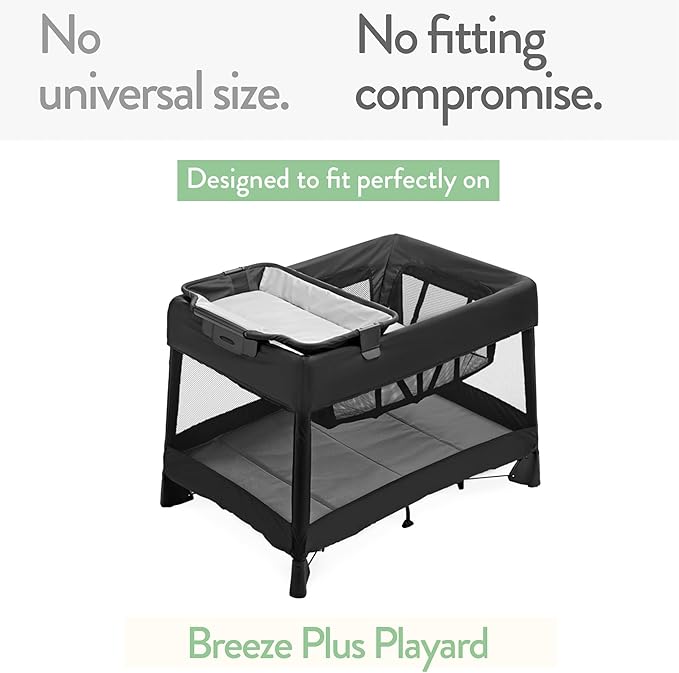 Pack and Play Sheets Fitted – Compatible with 4moms Breeze Plus Playard and Other Large Playpen Mattress – Snuggly Soft 100% Jersey Cotton – Cream + Brown – 2 Pack