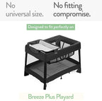 Pack and Play Sheets Fitted – Compatible with 4moms Breeze Plus Playard and Other Large Playpen Mattress – Snuggly Soft 100% Jersey Cotton – Cream + Brown – 2 Pack