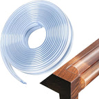 Baby Proofing, 0.4in Edge Protector Strip Clear, Thickened Silicone Soft Corner Protectors with Upgraded Pre-Taped Strong Adhesive, 9.8ft Edge Protectors for Cabinets, Tables, Drawers (White)