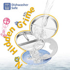 Stainless Steel Suction Plates for Toddlers, 9" Divided Kids Baby Plates with Removable Silicone Suction, Non Toxic Non Slip Portion Control Snack Dishes 3 Packs, Blue Gray Blush